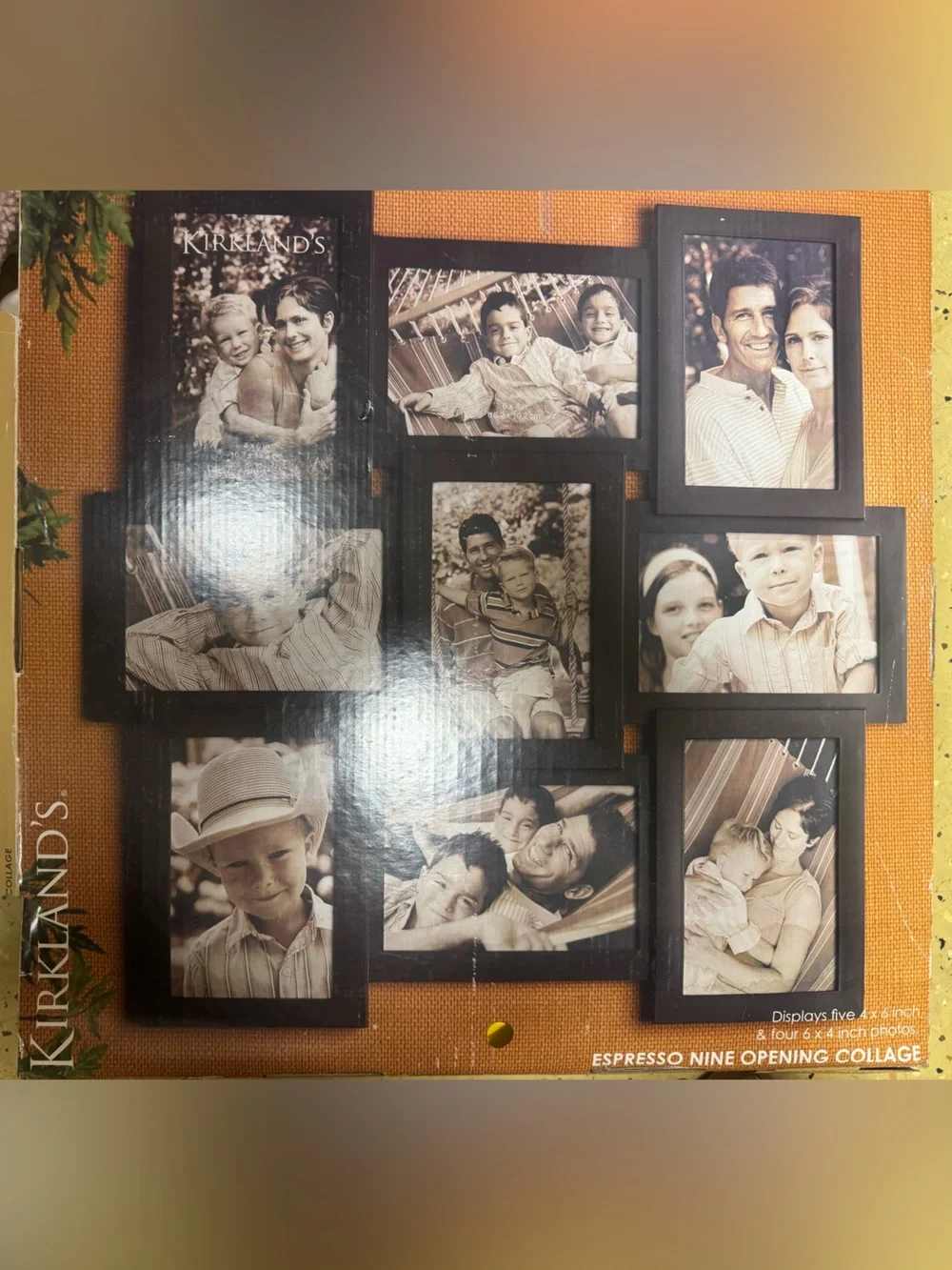 Kirklands Espresso Brown Multi-Opening Collage Frame